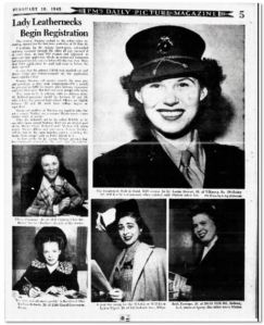 Lady Leathernecks Begin Registration New York Post 1943